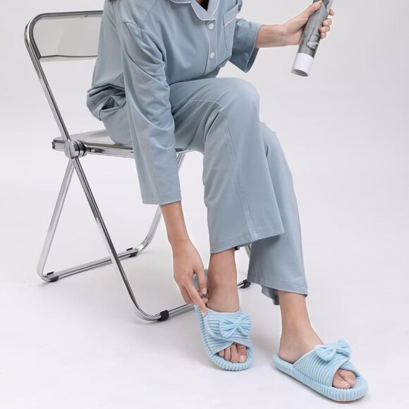 🆕Woman Blue Arch Support Open Toe Orthopedic Adjustable Home Indoor Slippers - Picture 5 of 11